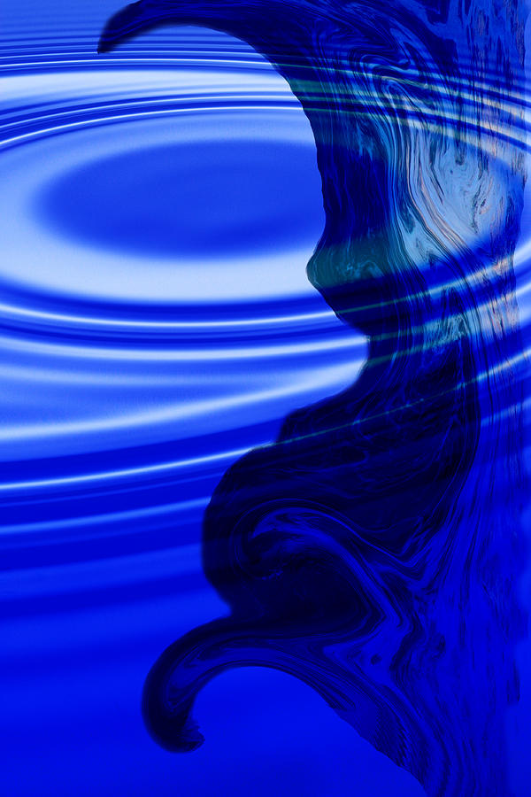 Abstract blue sea Digital Art by Angel Jesus De la Fuente