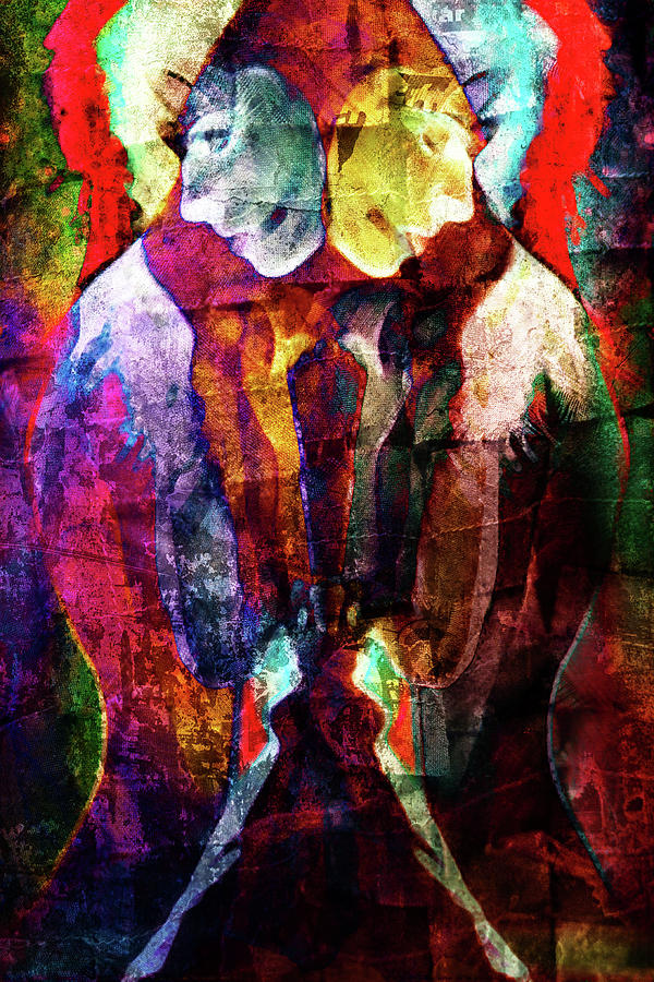 Abstract Double Woman Digital Art by Andrea Barbieri