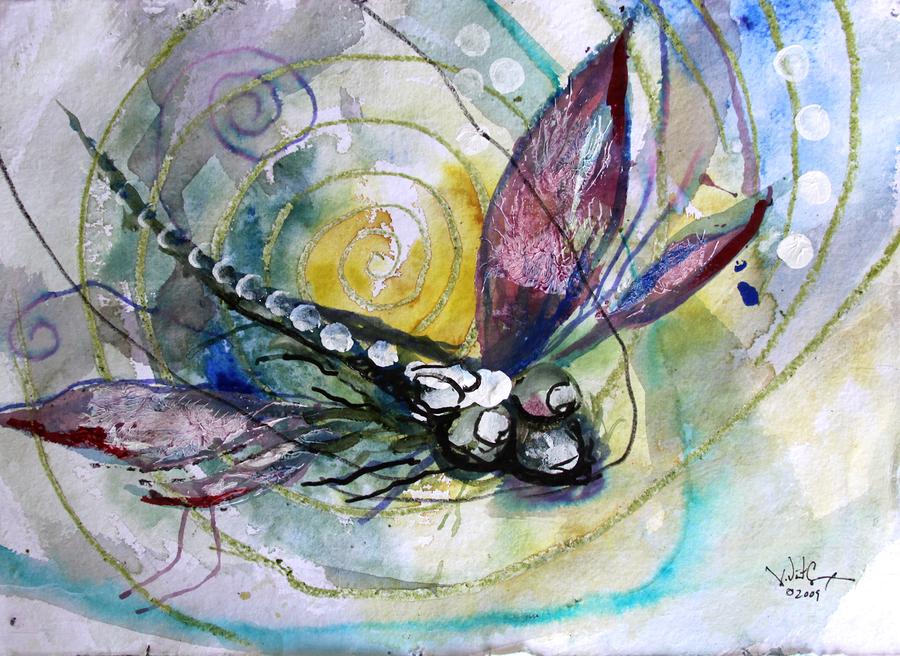 Abstract Dragonfly 11 Painting by J Vincent Scarpace