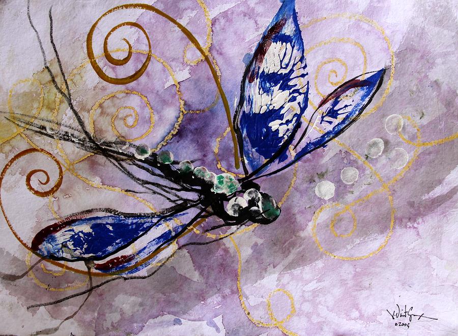 Abstract Dragonfly 9 Painting by J Vincent Scarpace