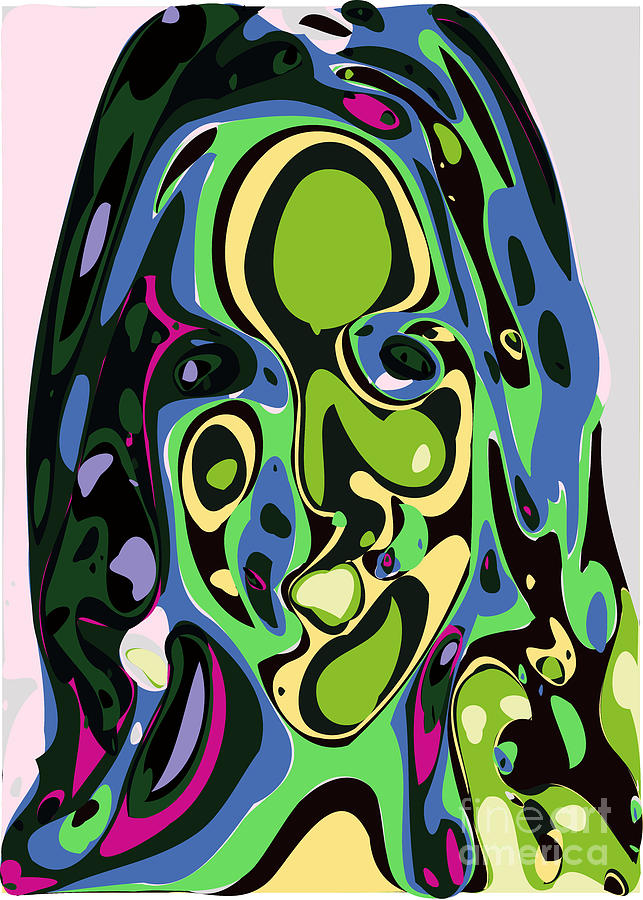 Abstract face 4 Digital Art by Chris Butler