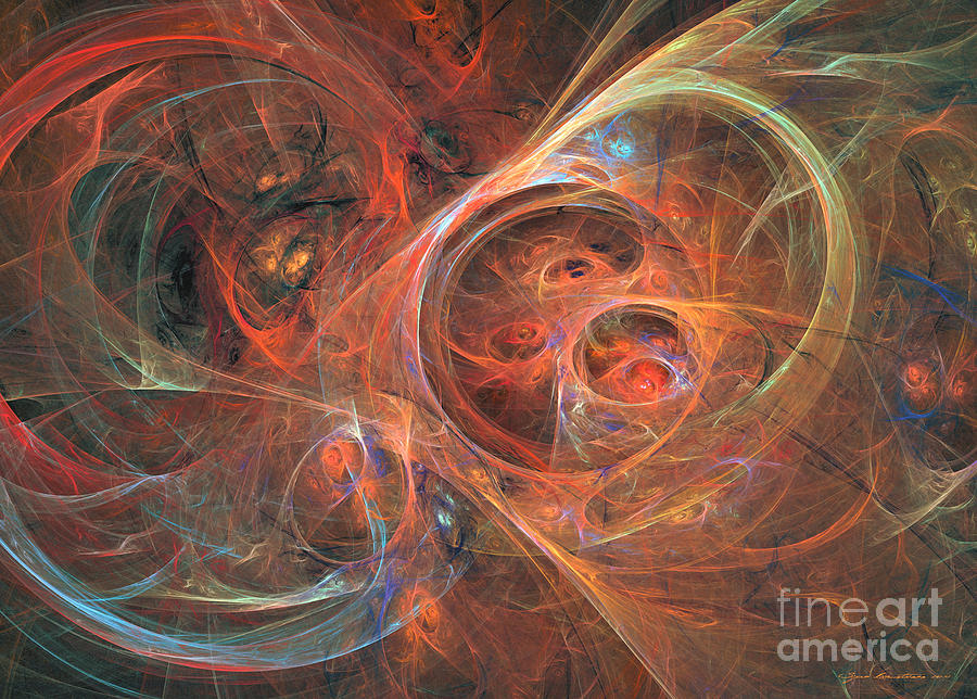 Impressionism Mixed Media - Abstract galaxy - abstract art by Abstract art prints by Sipo
