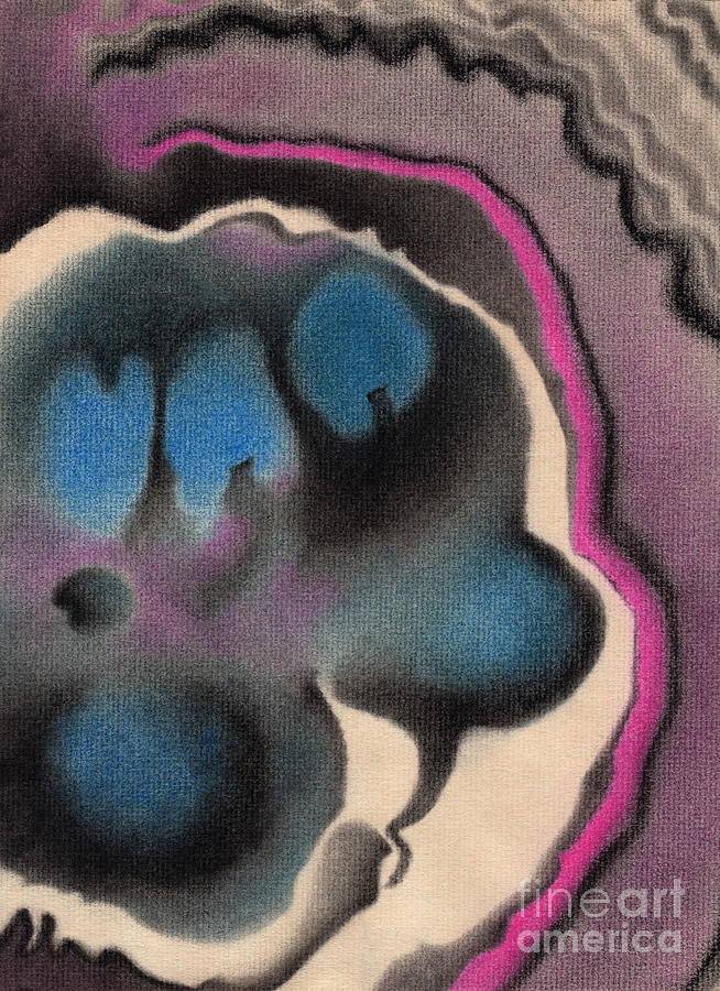 Abstract Geode 1 Pastel by Christine Perry