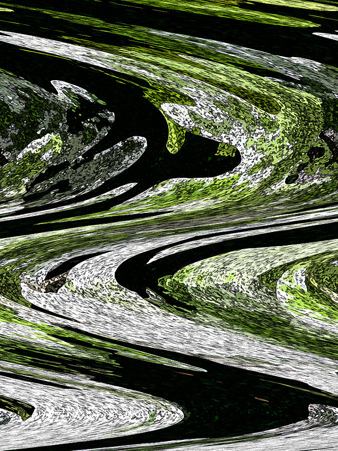 Abstract Photograph - Abstract Green River Flowing by Mary Sedivy