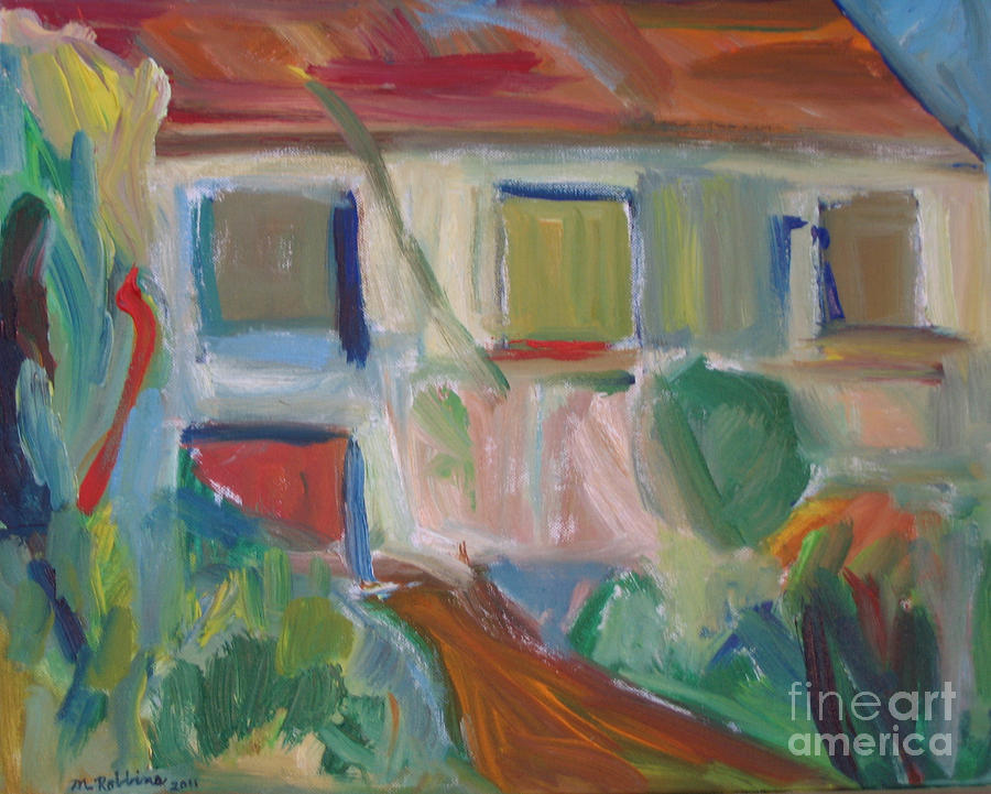 Abstract House 2 Painting by Marlene Robbins