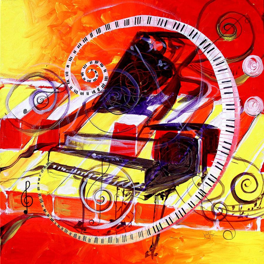 Abstract Jazzy Piano Painting by J Vincent Scarpace