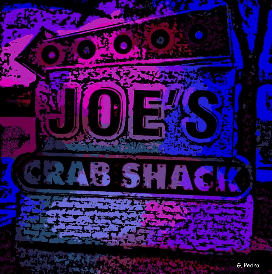 Abstract Joes Crabshack Sign Photograph by George Pedro