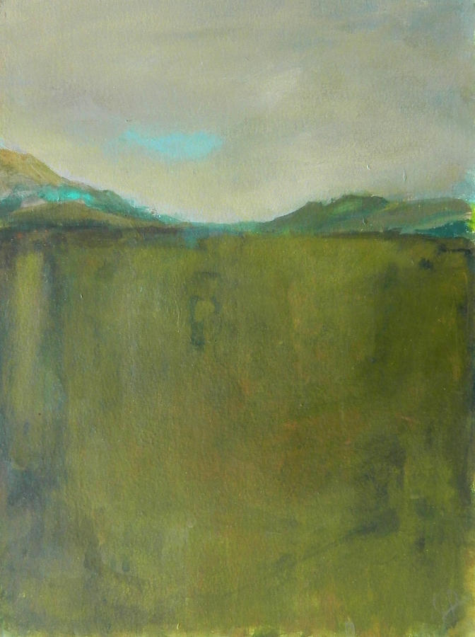 Abstract landscape - Distant Hills Painting by Kathleen Grace