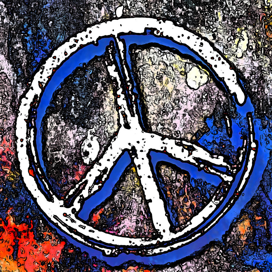 Abstract Peace Sign Photograph by David G Paul