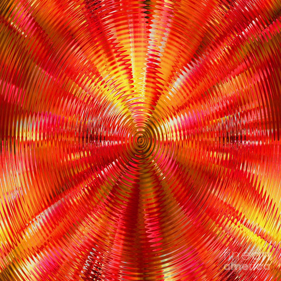 Abstract Red And Yellow Digital Art by Smilin Eyes Treasures