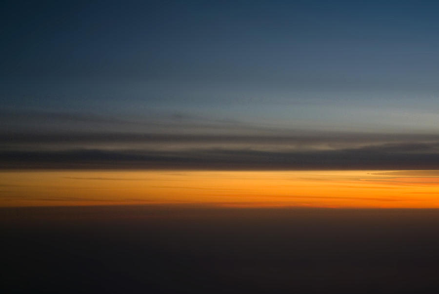 Abstract Sky Through A Plane Window Photograph