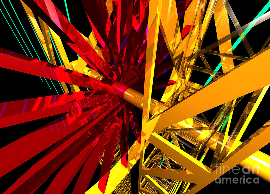 Abstract Tan 11 Vertiginous Machine Digital Art by Russell Kightley