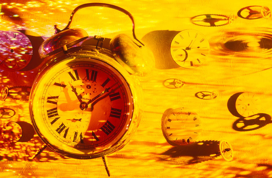 Clock Photograph - Abstract time by Garry Gay