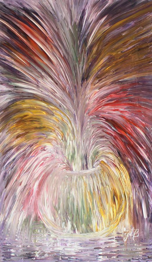 Abstract Vase and Energy Mouvement Painting by Georgeta  Blanaru