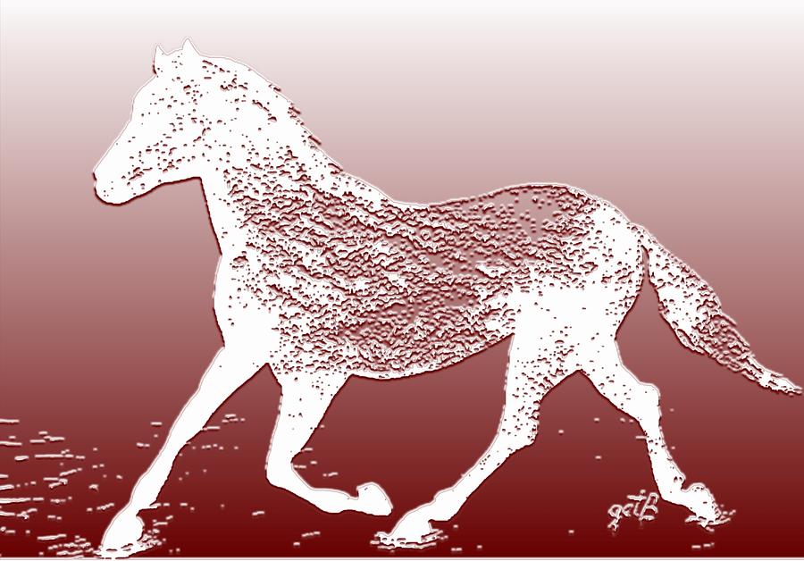 Abstract Wild Running Horse  Painting by Georgeta  Blanaru