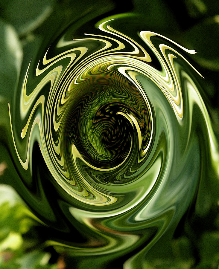 Abstract Photograph - Abstract Zigged and Zagged in Yellow and Green by Mary Sedivy