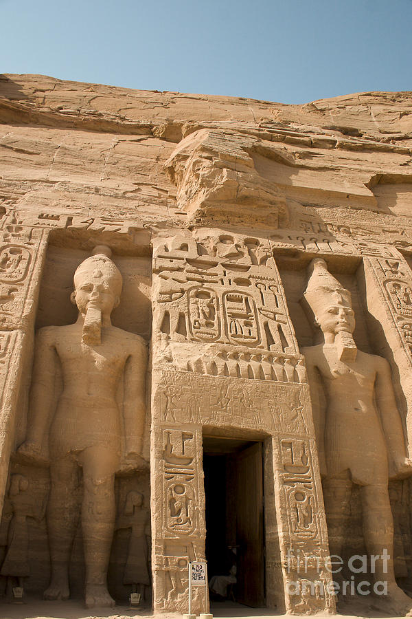 Black And White Photograph - Abu Simbel Temple by Darcy Michaelchuk