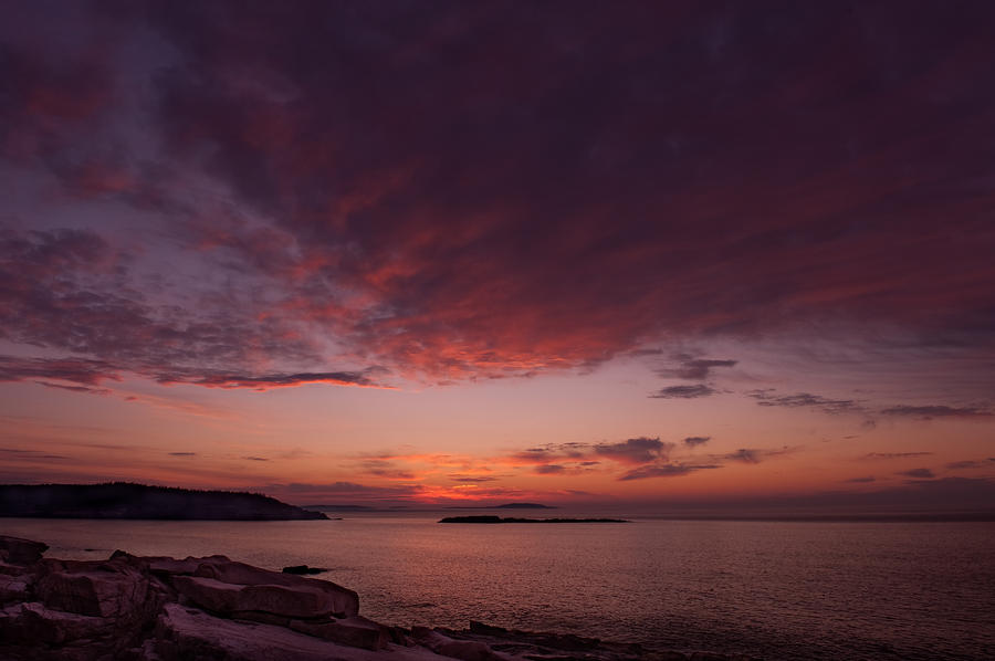 Sunrise Photograph - Acadia Dawn by Steve Gadomski