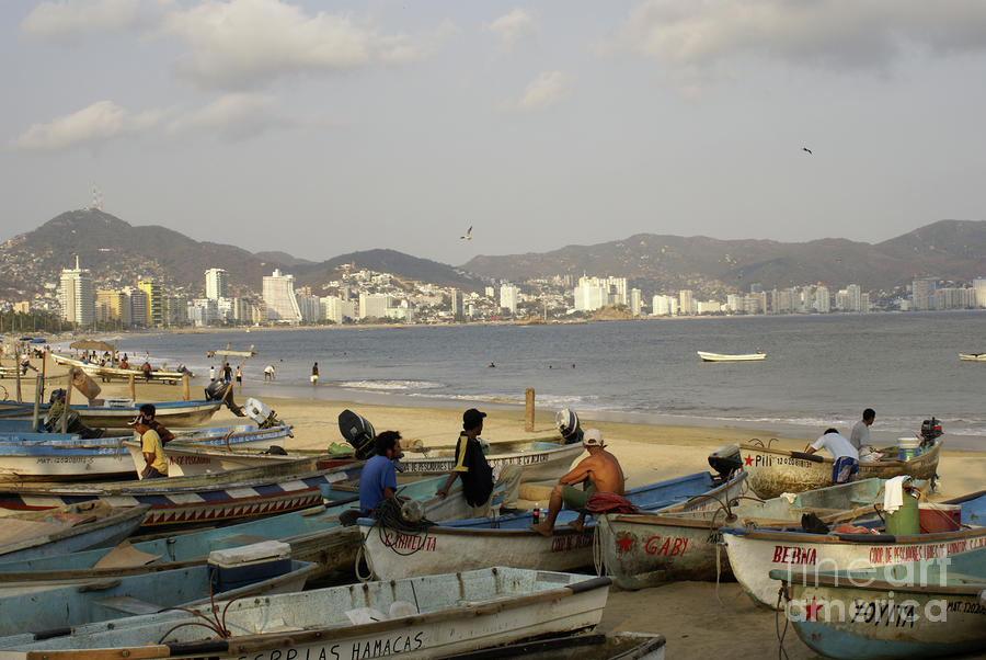 Acapulco Fishermen Photograph by John  Mitchell