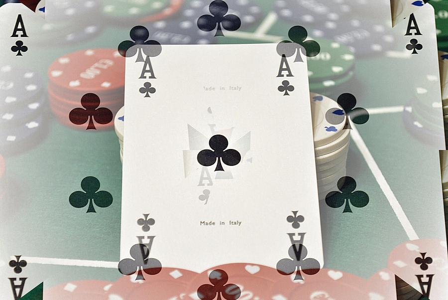 Poker Images Photograph - Ace Of Clubs by John Vito Figorito