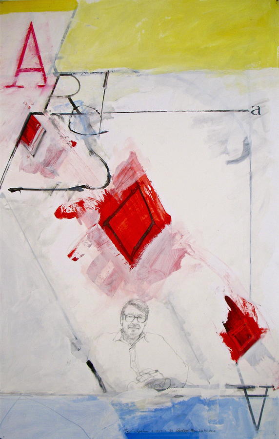 Ace of Diamonds 17-52-- in rememberence of Richard Diebenkorn who died this week Painting by Cliff Spohn