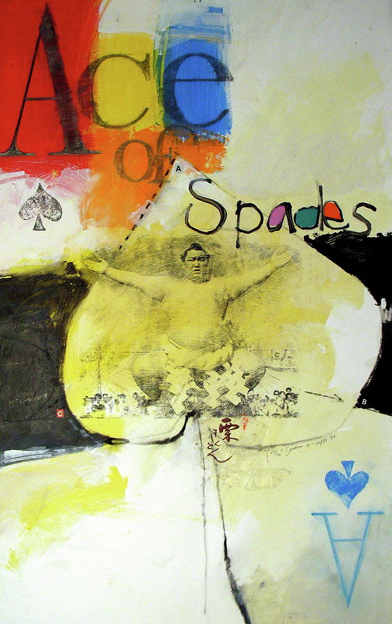 Ace of spades 25-52 Mixed Media by Cliff Spohn
