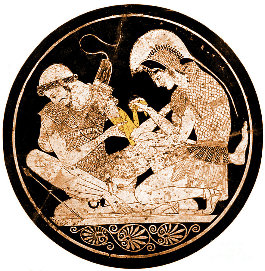 Achilles Tending Patroclus Wounds Photograph by Science Source