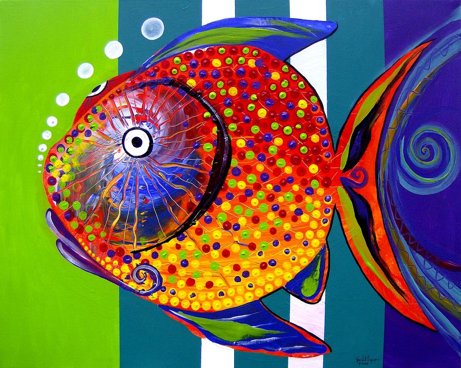 AcidFish 60 Painting by J Vincent Scarpace