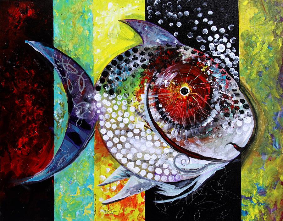 AcidFish 70 Painting by J Vincent Scarpace
