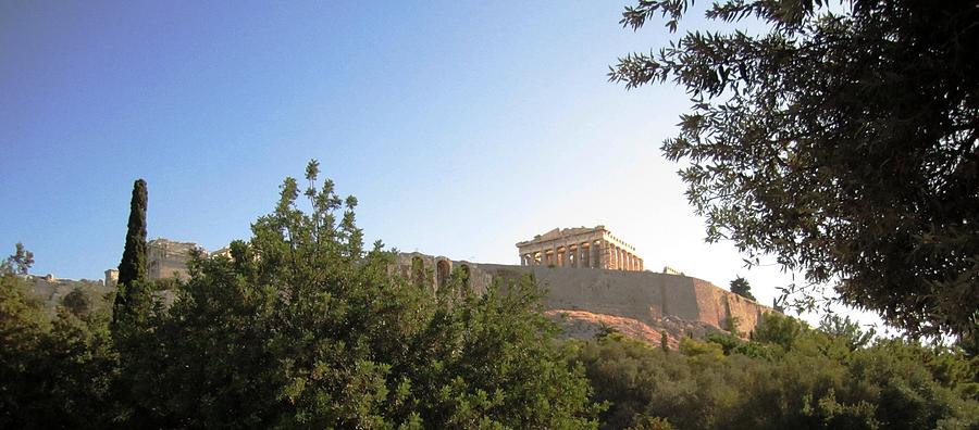 Acropolis Parthenon Palace Panoramic View of Ancient Columns During Reconstruction in Athens Greece Photograph by John Shiron