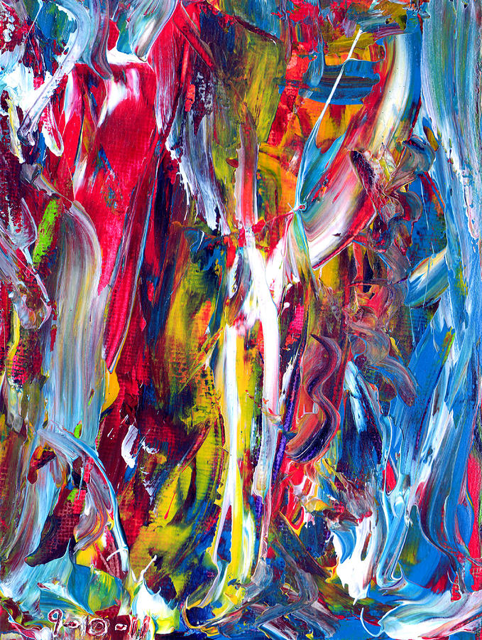 Abstract Painting - Acrylic Color Study Nine Ten Eleven 2 by Carl Deaville