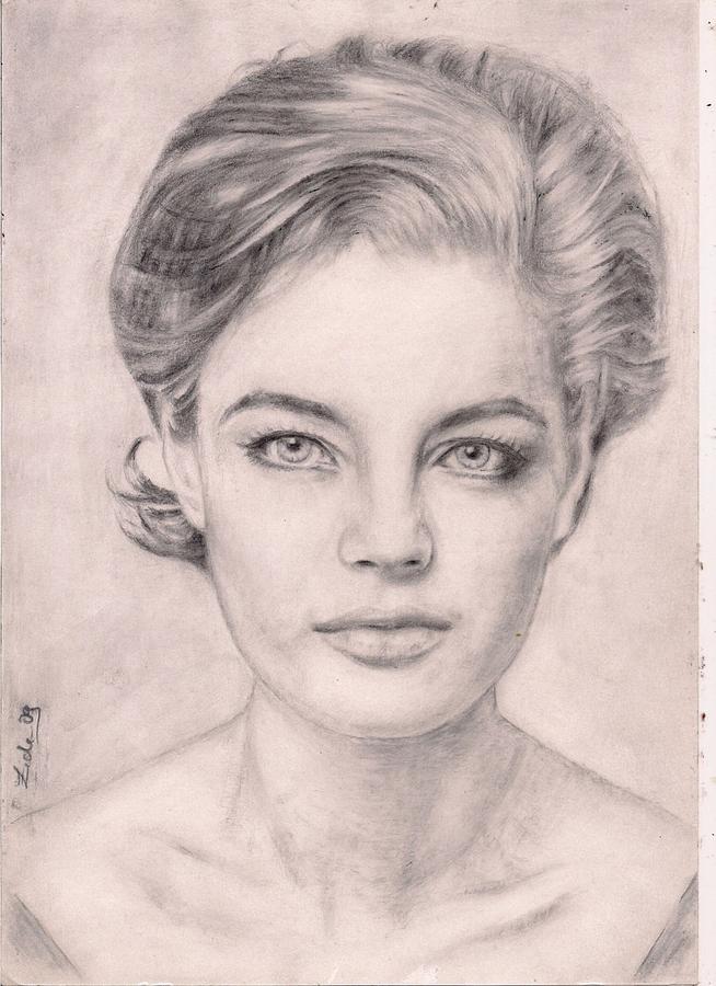 Actrice Romy Schneider Drawing by Bastian Zidi