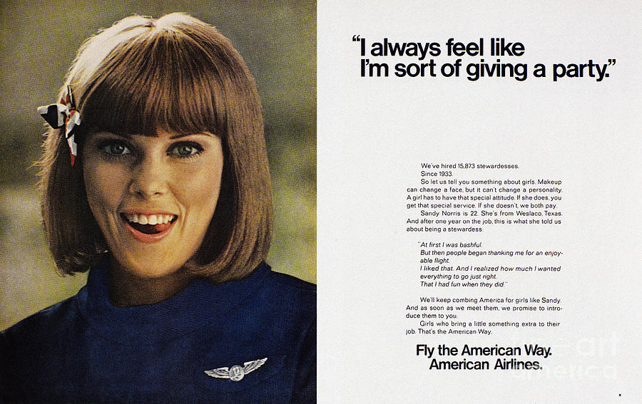 American Airlines Ad, 1968 Photograph by Granger