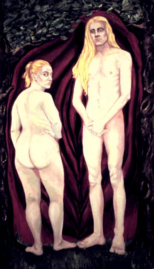 Adam and Eve Painting by Ida Eriksen