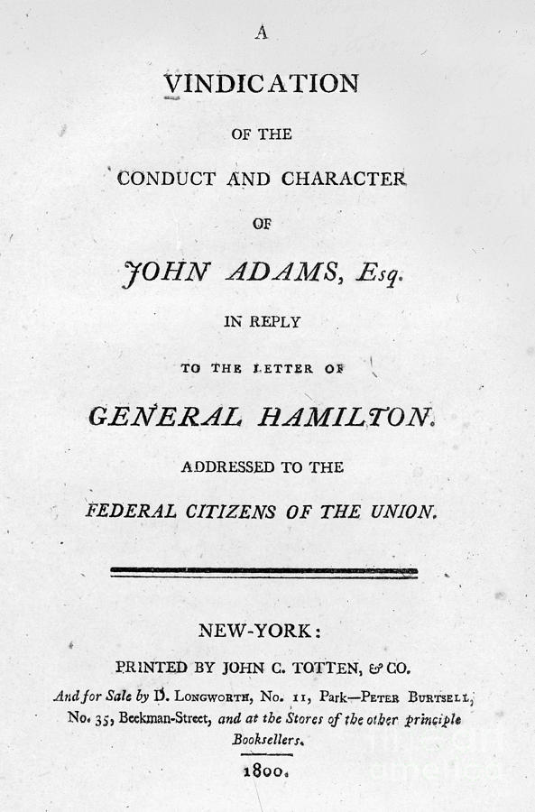 Adams: Letter, 1800 Photograph by Granger