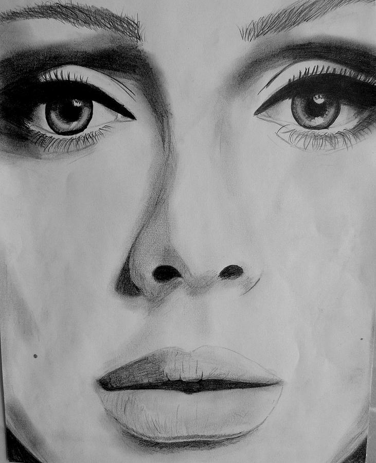 Adele Drawing - Adele by Eline  Plaum