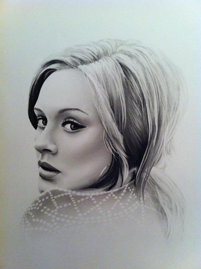 Adele Drawing - Adele by Tom Hansen
