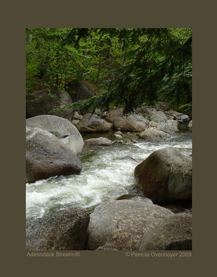 Adirondack Stream-III Photograph by Patricia Overmoyer