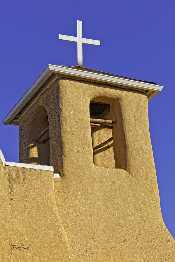 Adobe Cathedral in Taos NM Photograph by Fred J Lord