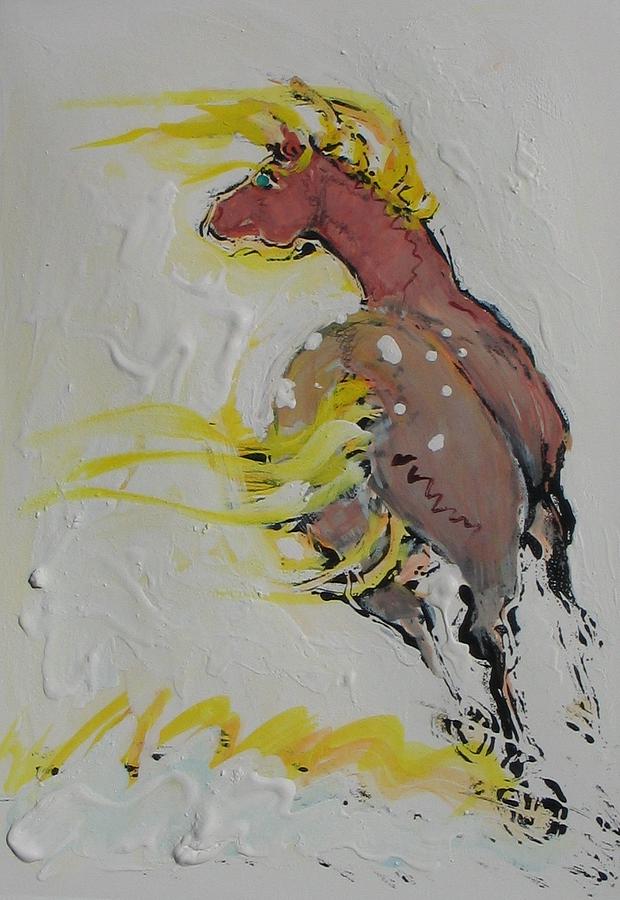 Horse Painting - Adventure by Elizabeth Parashis