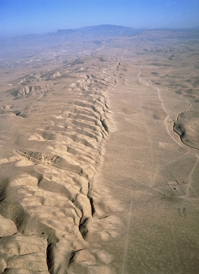 San Andreas Fault Photograph - Aerial Photo Of The San Andreas Fault by David Parker