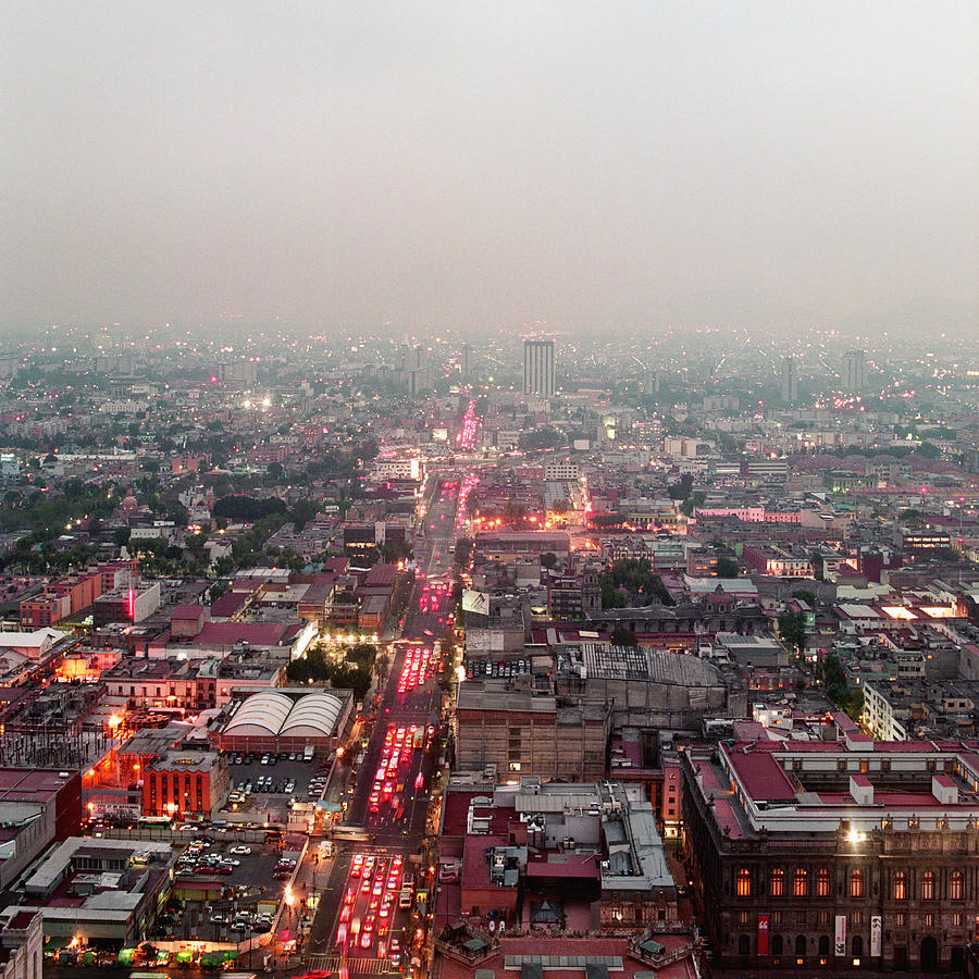 Aerial View Of Mexico City Photograph by Jasper James