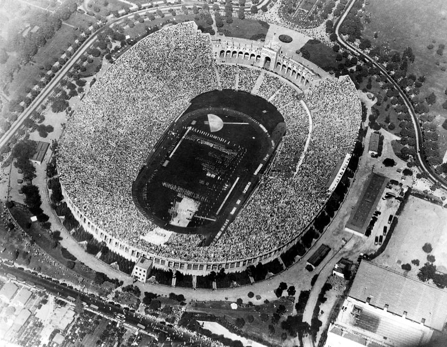 Los Angeles Photograph - Aerial View Of Opening Day Games by Everett