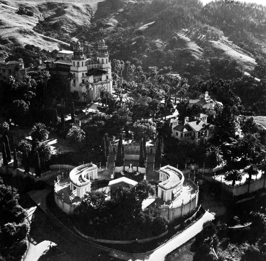 Castle Photograph - Aerial View Of San Simeon, The Estate by Everett