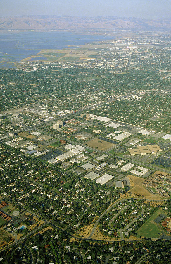 It Movie Photograph - Aerial View Of Silicon Valley by David Parker