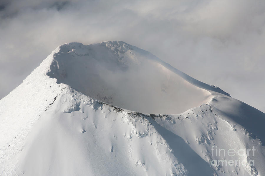 Aerial View Of Summit Of Shishaldin Photograph By Richard Roscoe - Fine 