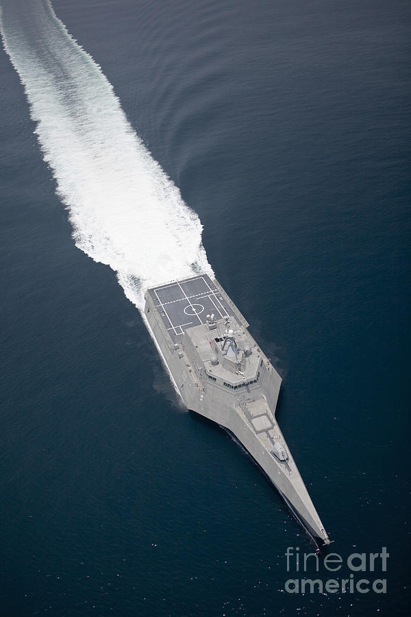 Aerial View Of The Littoral Combat Ship Photograph by Stocktrek Images