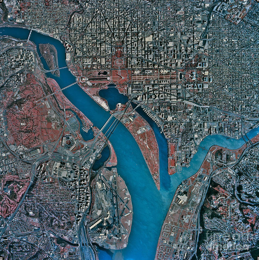 aerial view of washington dc
