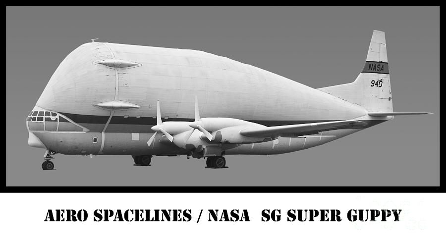 Aero Spacelines Super Guppy BW Photograph by Tim Mulina