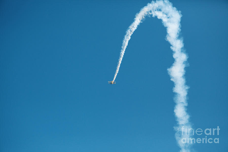 Airplane Photograph - Aerobatic Biplane Downline by Kim Fearheiley Airplane Photograph - Aerobatic Biplane Downline by Kim Fearheiley